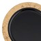 Black with Gold Marble Rim Disposable Plastic Appetizer/Salad Plates - 7.5" (120 Plates)